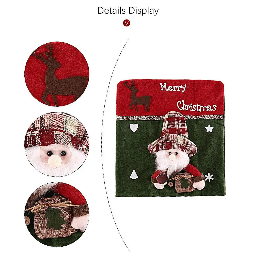 Festive 3D Doll Christmas Chair Slipcovers - Image 16