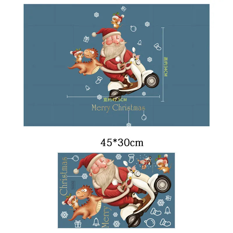 Merry Christmas Window Stickers: Santa & Tree Décor - Image 30