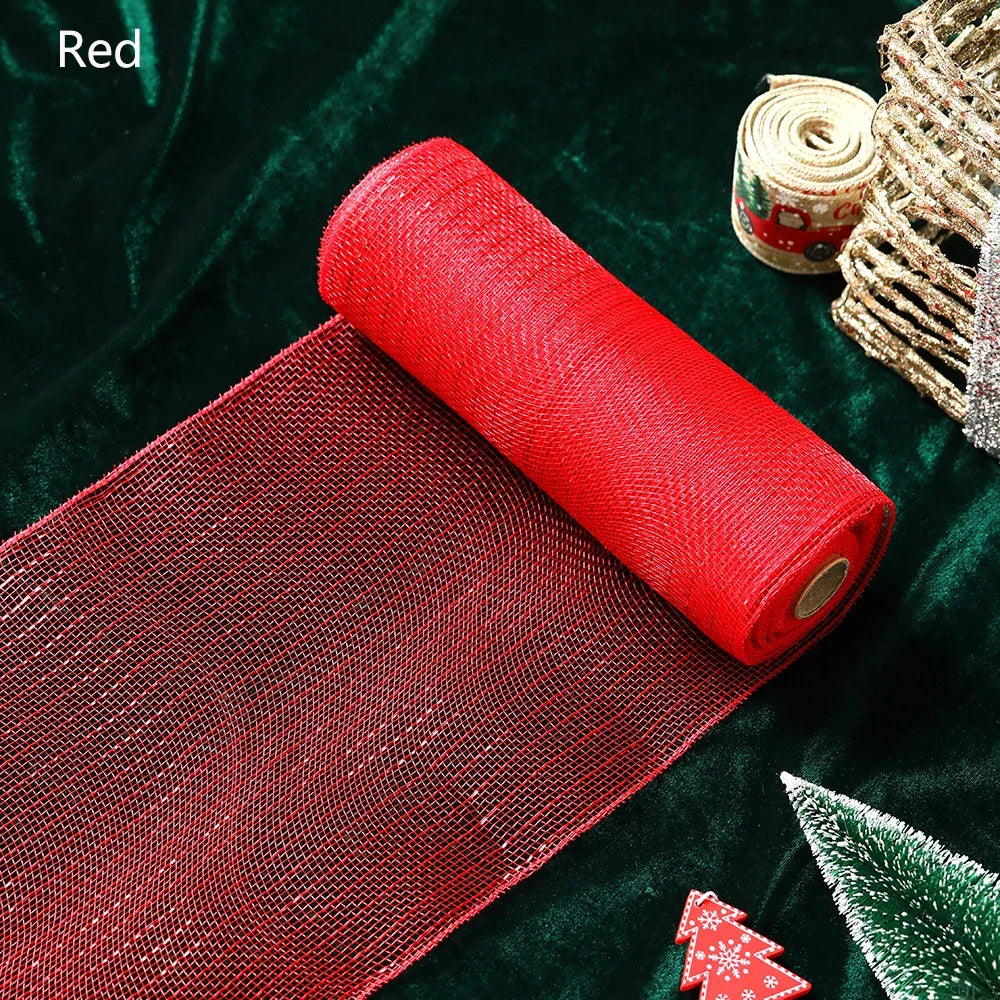 Festive Red & White Stripe Christmas Ribbon - Image 10