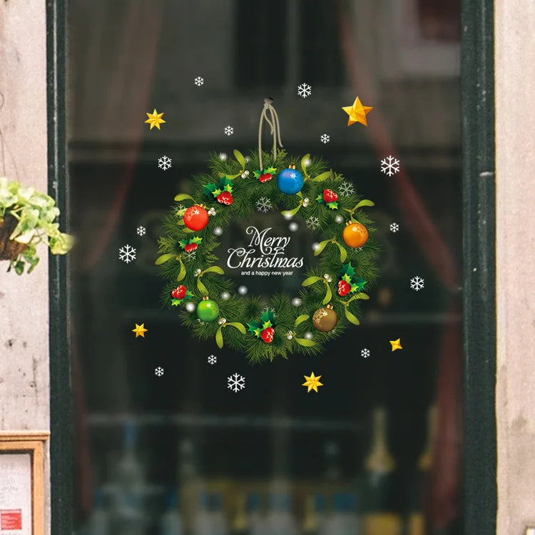 Festive Double-Sided Christmas Vine Wall Stickers - Image 8