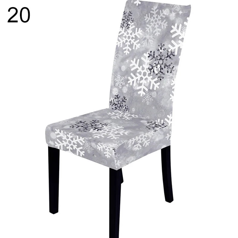 Festive Santa Snowflake Chair Covers for Christmas - Image 13