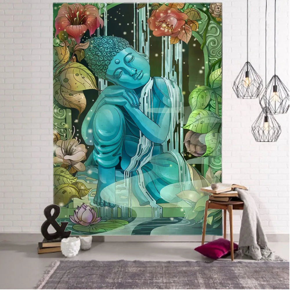 Tranquil Buddha Mandala Tapestry for Christmas Decor - Image 10
