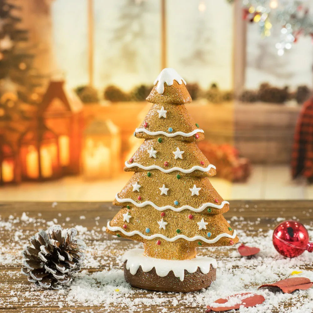 Charming 15cm Gingerbread Christmas Tree Figurine - Image 9