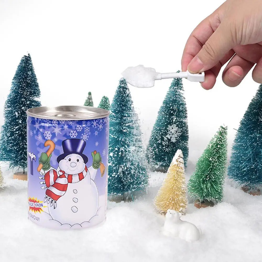Festive 6-Piece Resin Snow Canister Set - Image 9