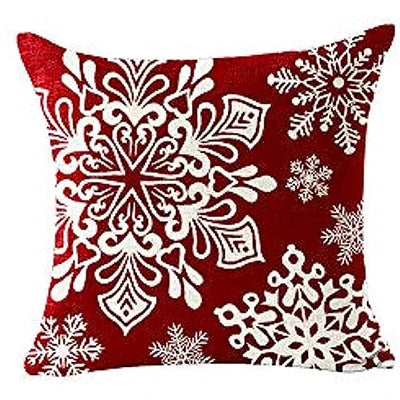 Cozy Christmas Red Bear Snowflake Pillow Cover - Image 11