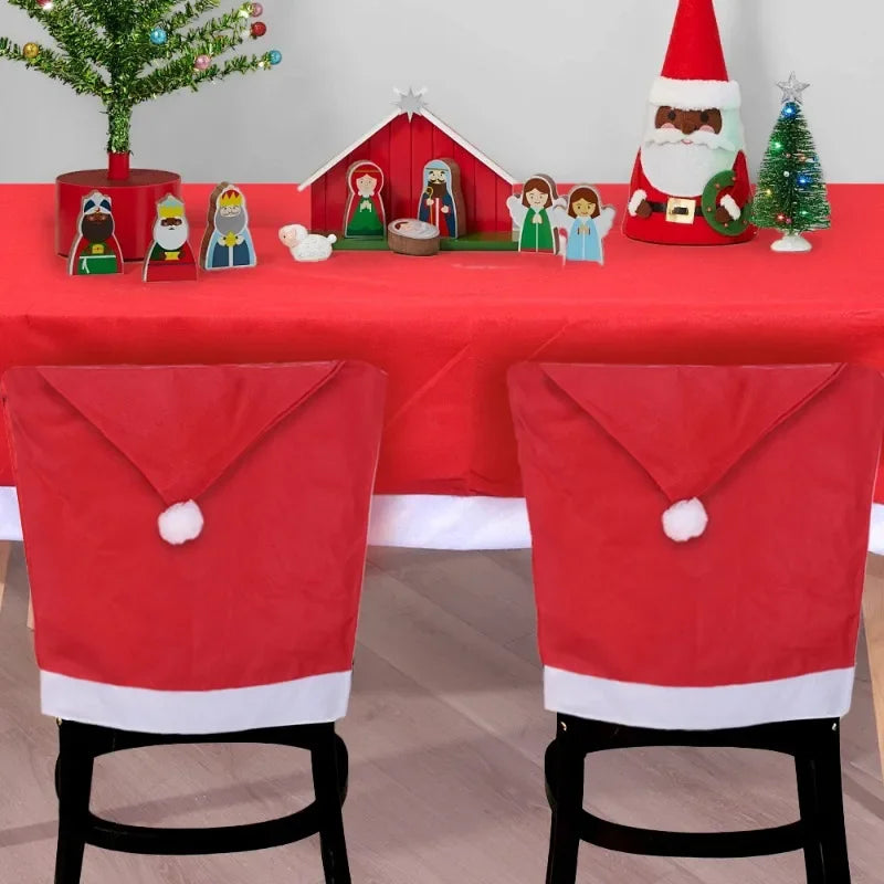 Festive Red Santa Hat Chair Covers - 2 Pack - Image 14