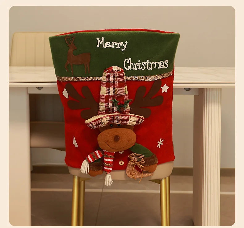 Festive Santa & Snowman Chair Covers for Christmas - Image 14