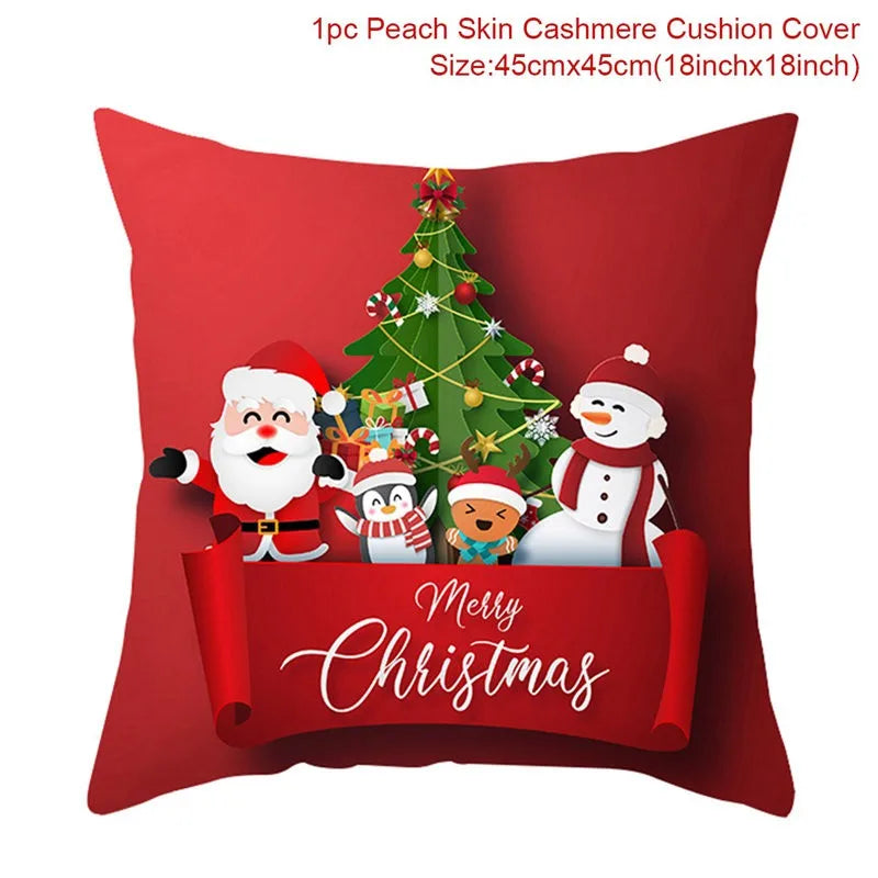 45cm Merry Christmas Cushion Cover - Festive Home Decor - Image 21