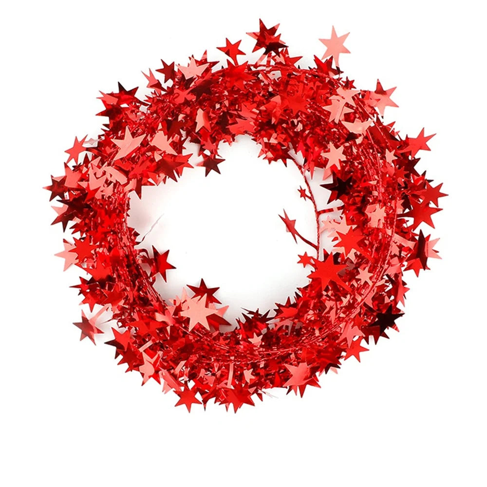 Stunning Gold & Silver Star Wire Garland for Christmas - Image 8