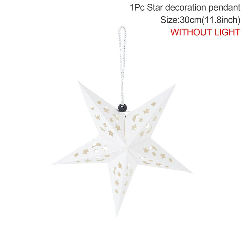 Gold & White Star Lanterns: Perfect for Christmas Décor - Image 12