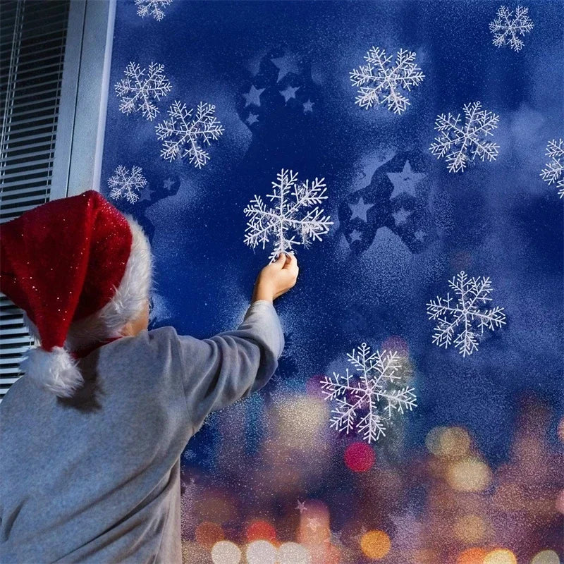 30 Festive White Snowflake Ornaments for Christmas - Image 6