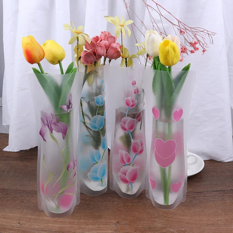 Christmas Chic: Foldable Transparent Flower Vase