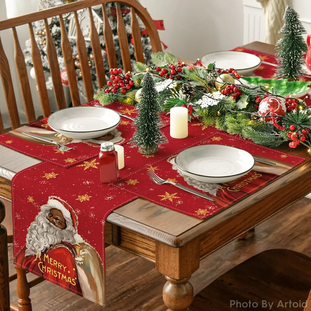 Charming Snowman & Cardinal Christmas Placemats - Image 19