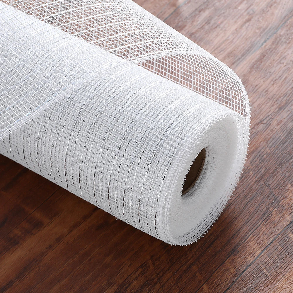 Festive Gold & Silver Tulle Ribbon Roll - Image 13