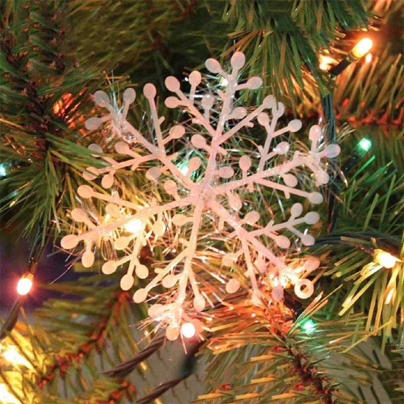 30 Festive White Snowflake Ornaments for Christmas - Image 5