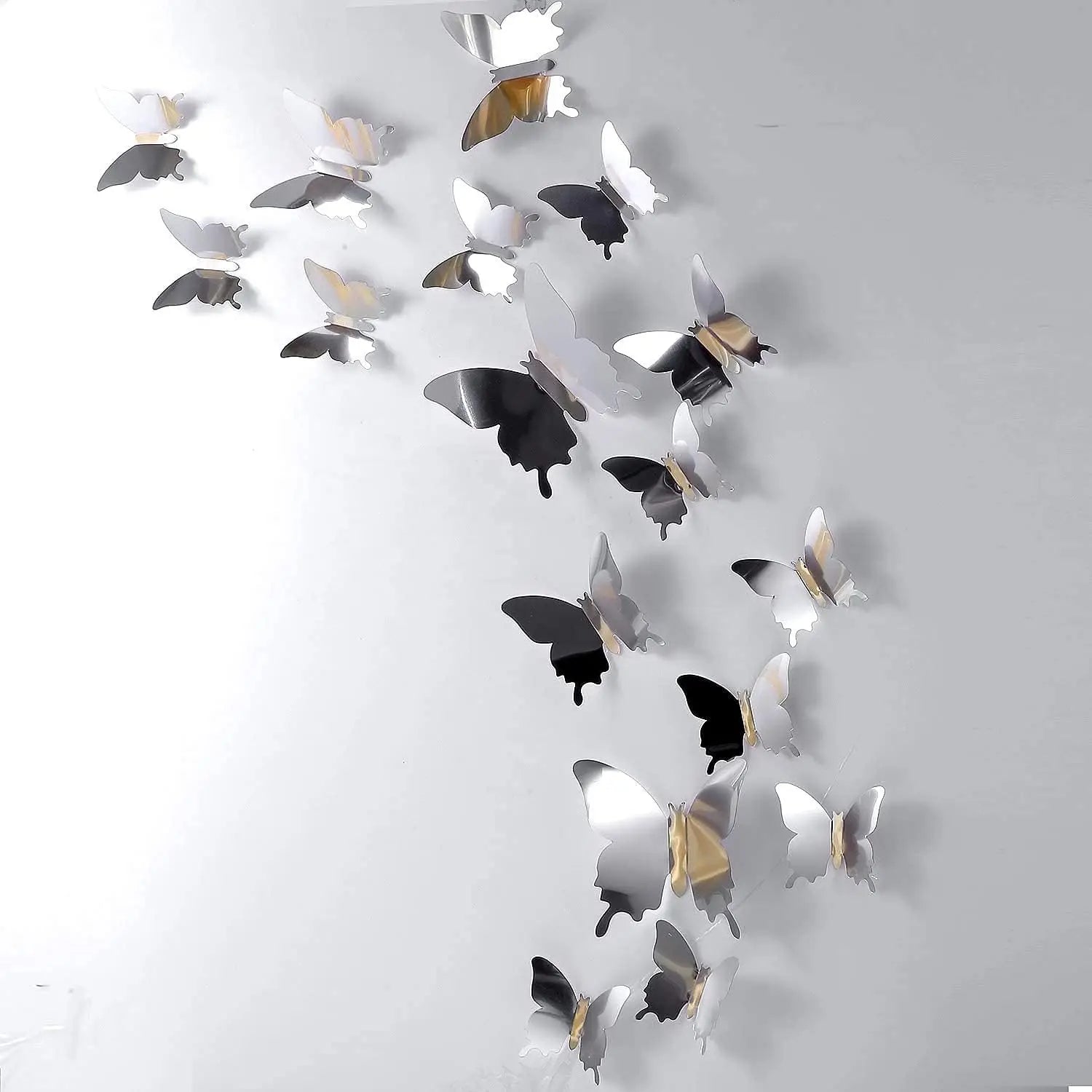 12PC 3D Butterfly Mirror Wall Stickers for Christmas Decor - Image 19