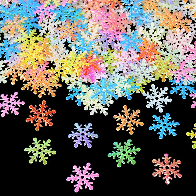 300pcs Festive Snowflake Confetti for Christmas Decor - Image 4