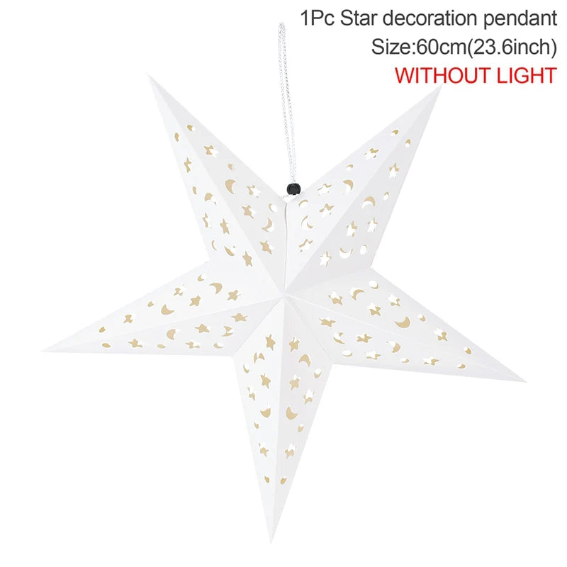 Enchanting Hollow Star Lanterns for Holiday Decor - Image 8