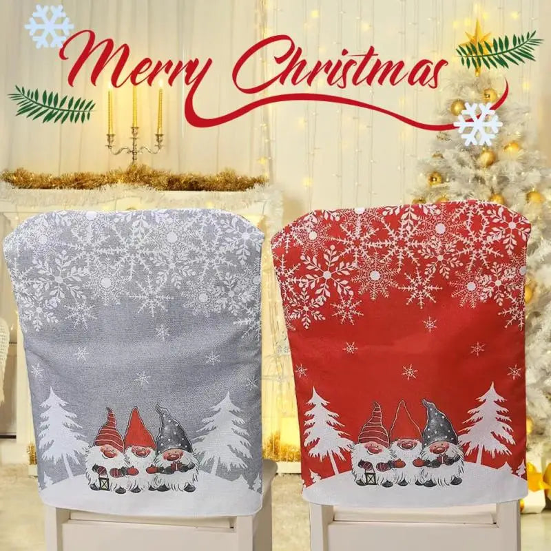 Festive Washable Christmas Chair Back Covers - Image 3