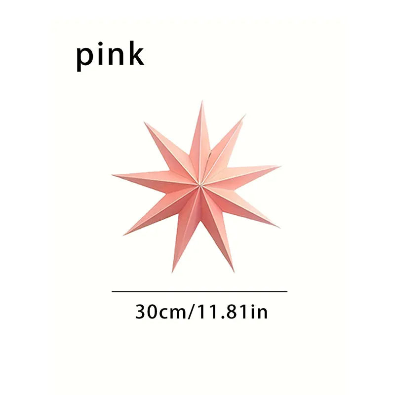 Festive Nine-Pointed Origami Star Hanging Decor - Image 14