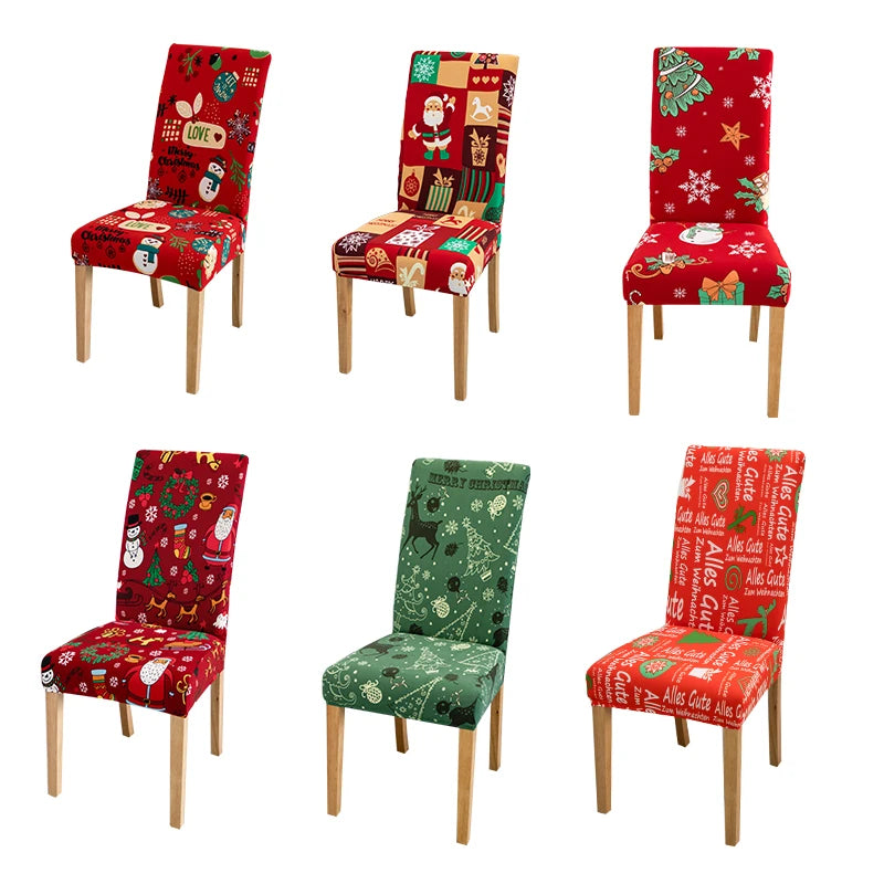Festive Christmas Chair Covers with Santa & Snowman - Image 28