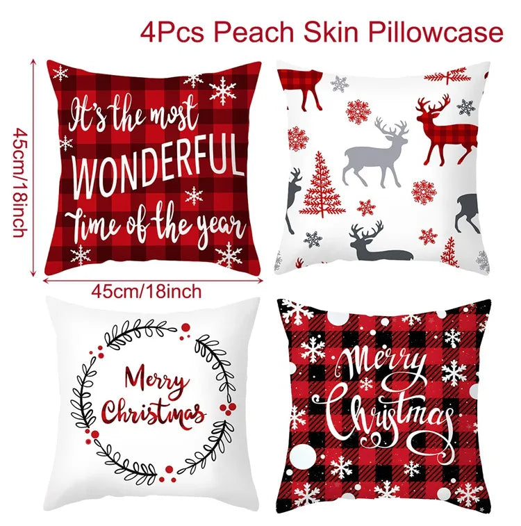 45cm Merry Christmas Cushion Cover - Festive Home Decor - Image 20