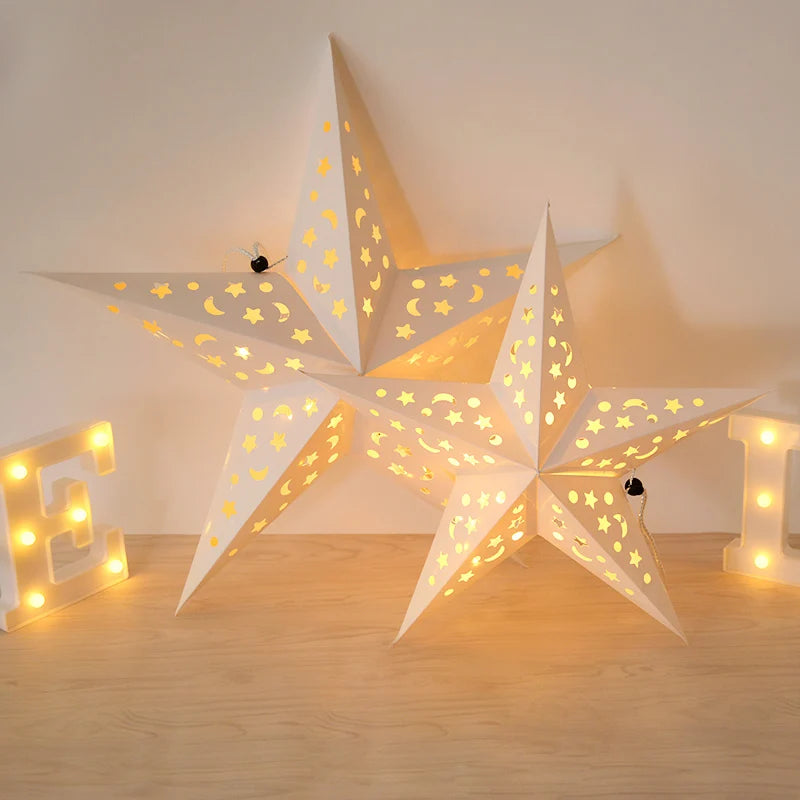 Enchanting Hollow Star Lanterns for Holiday Decor - Image 26