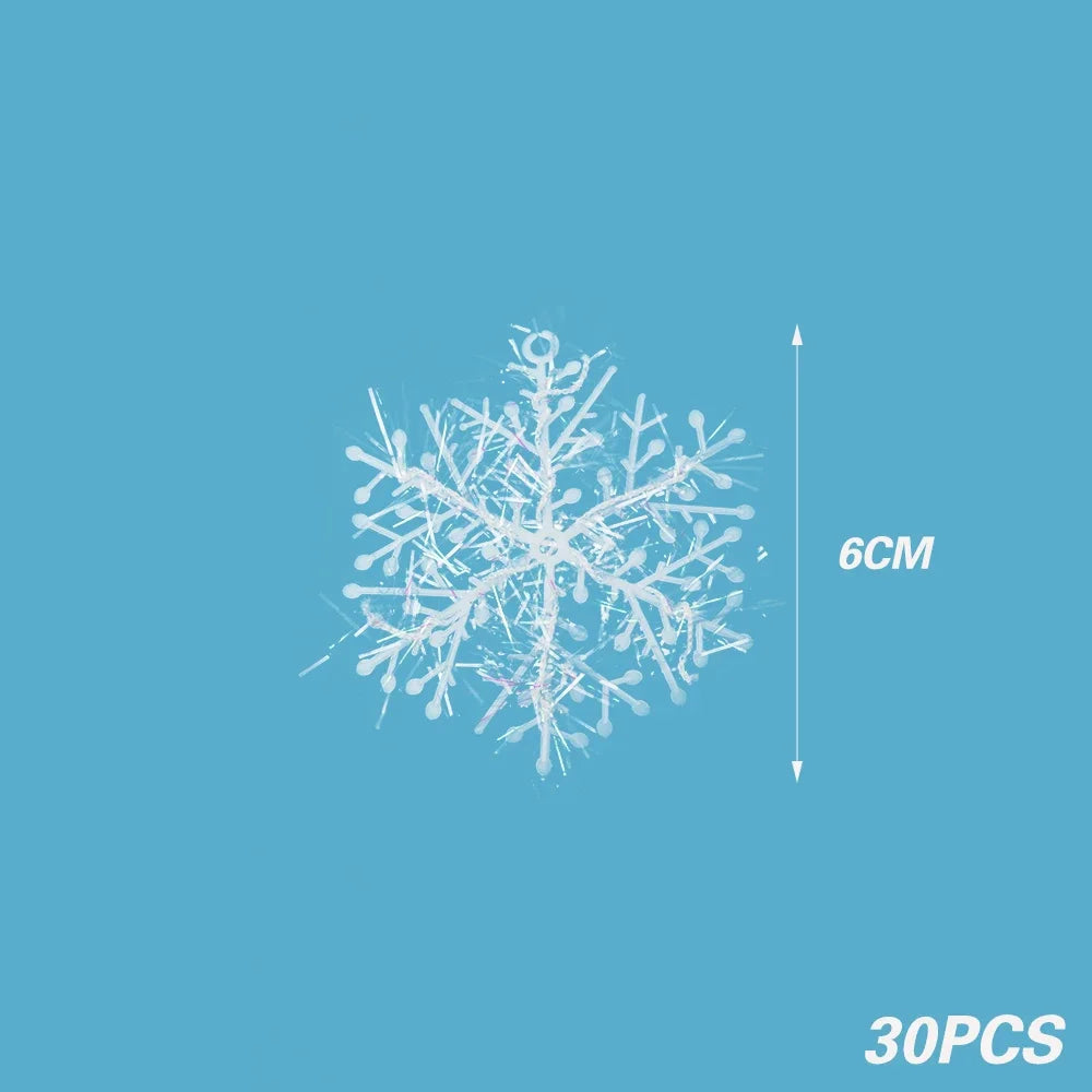 30Pcs White Snowflake Hanging Christmas Ornaments - Image 8