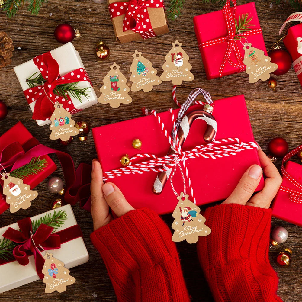 48 PCS Christmas Tree Tags for Gift Wrapping - Image 9