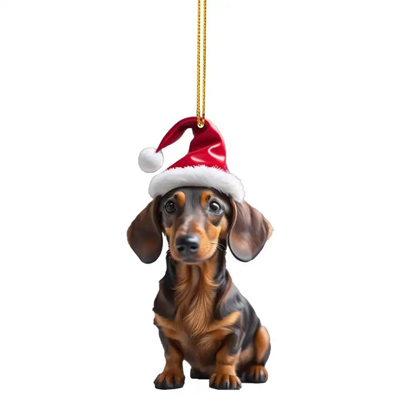 Adorable Dachshund Dog Christmas Tree Ornament - Image 5