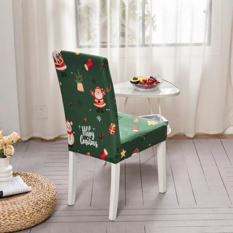 Festive Elastic Chair Covers for Holiday Cheer - Image 5