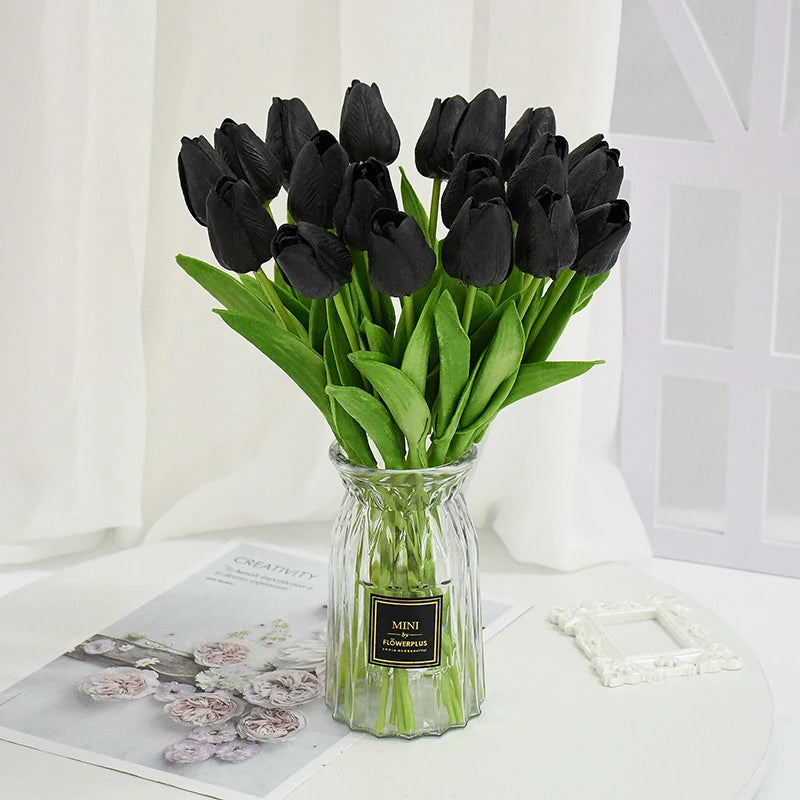 10/30pcs Realistic Artificial Tulip Flowers for Holiday Decor - Image 14