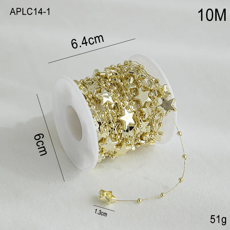 Elegant Gold Bead Chain for DIY Christmas Decor - Image 4