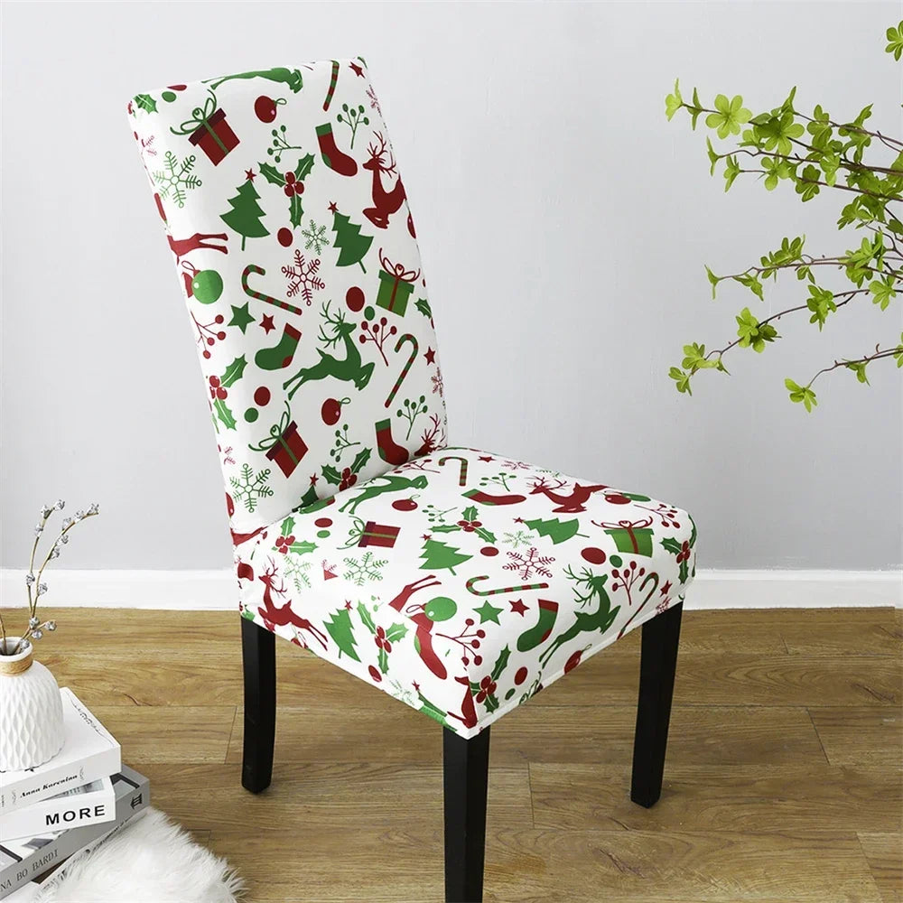 Festive Stretch Chair Covers for Christmas Dining - Image 5