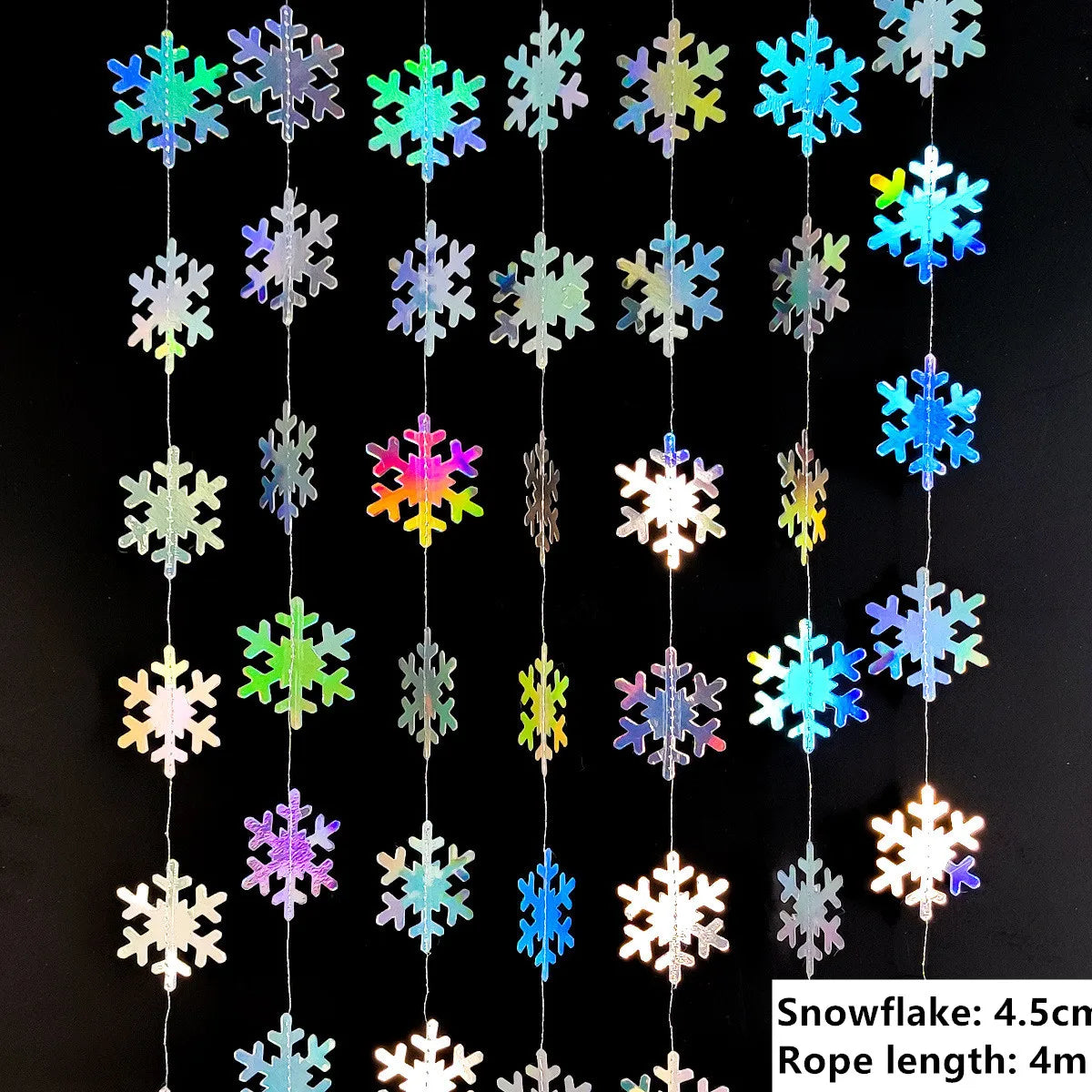 Elegant Silver & Gold Snowflake Garlands - Holiday Decor - Image 8