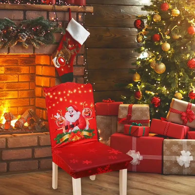 Festive Reusable Christmas Dining Chair Covers - Image 5