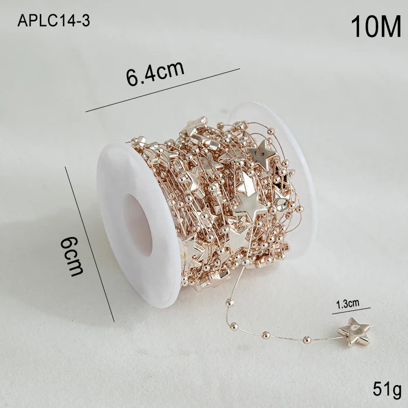 Elegant Gold Bead Chain for DIY Christmas Decor - Image 2