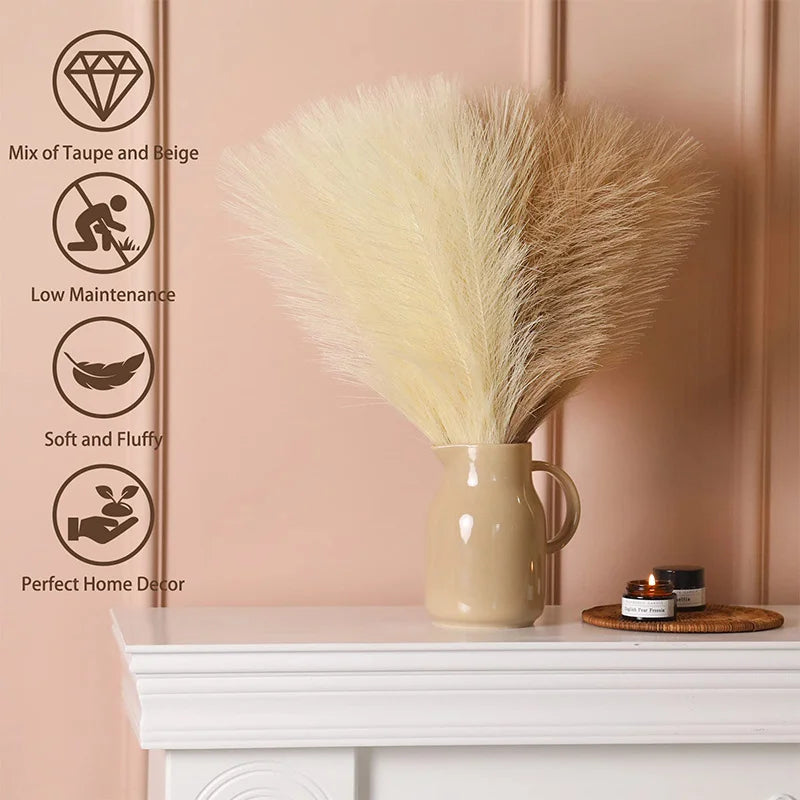 10pcs Faux Pampas Grass Bouquets for Festive Decor - Image 26