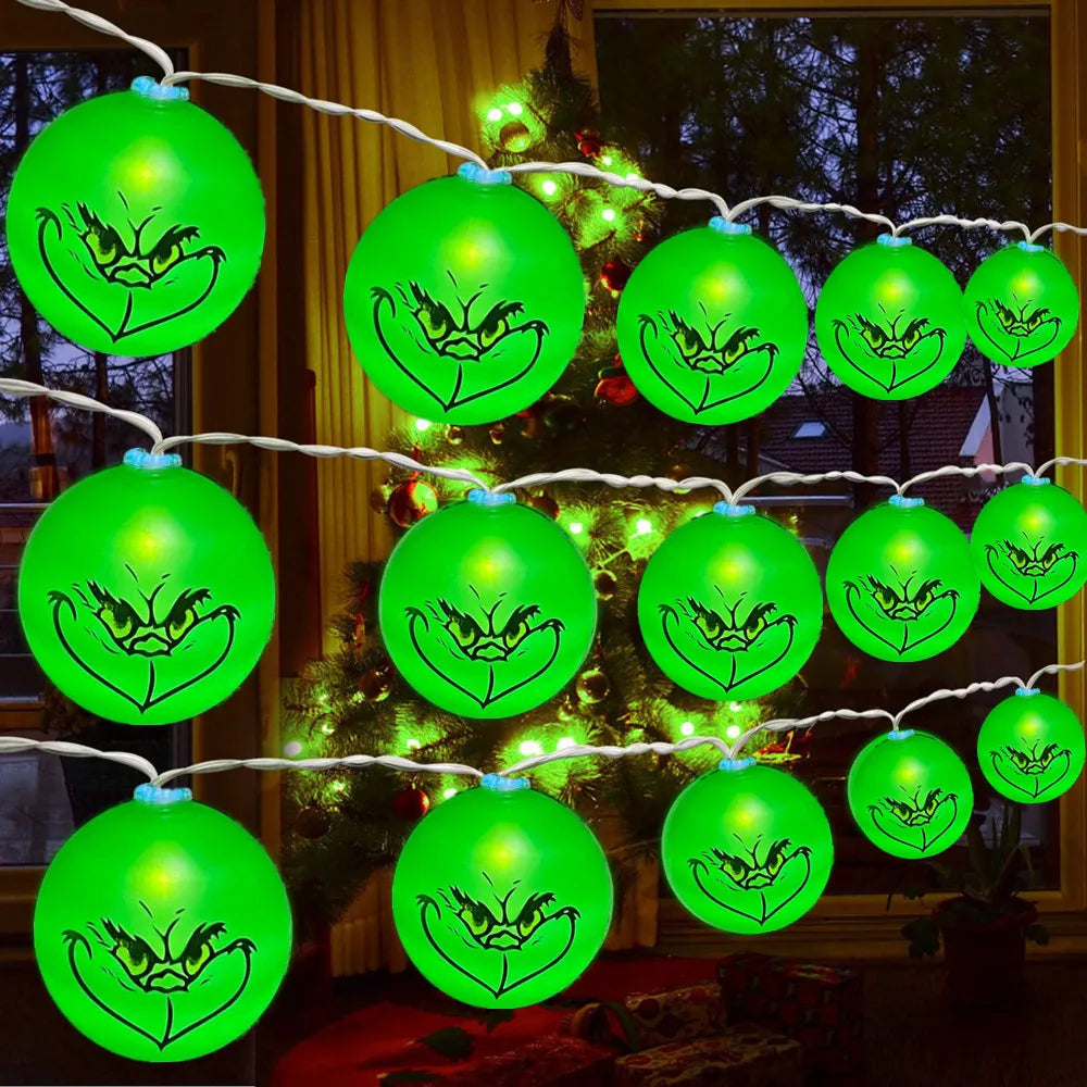 Festive Green Ball String Lights for Holiday Decor - Image 10
