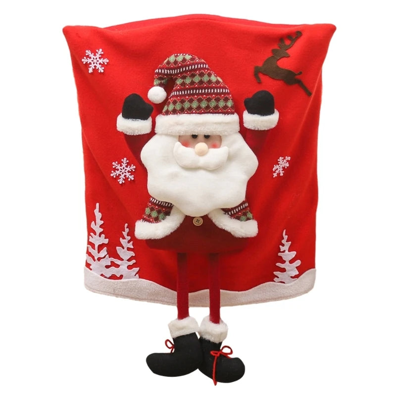 Festive Santa Chair Covers for Christmas Cheer - Image 2