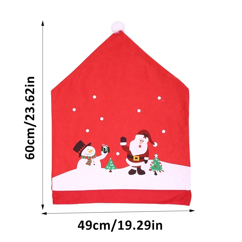 Festive Big Hat Snowman Christmas Chair Cover - Image 2