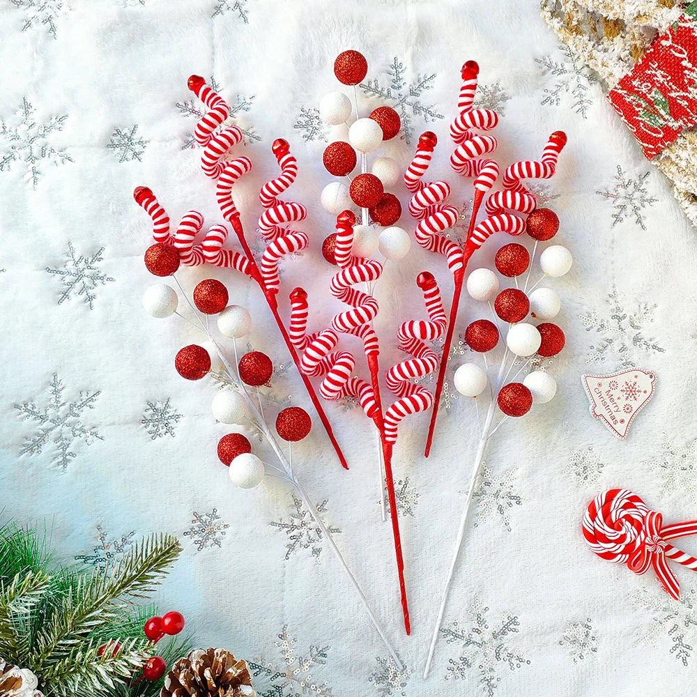 Red & White Bell Candy Christmas Ornaments - Image 15
