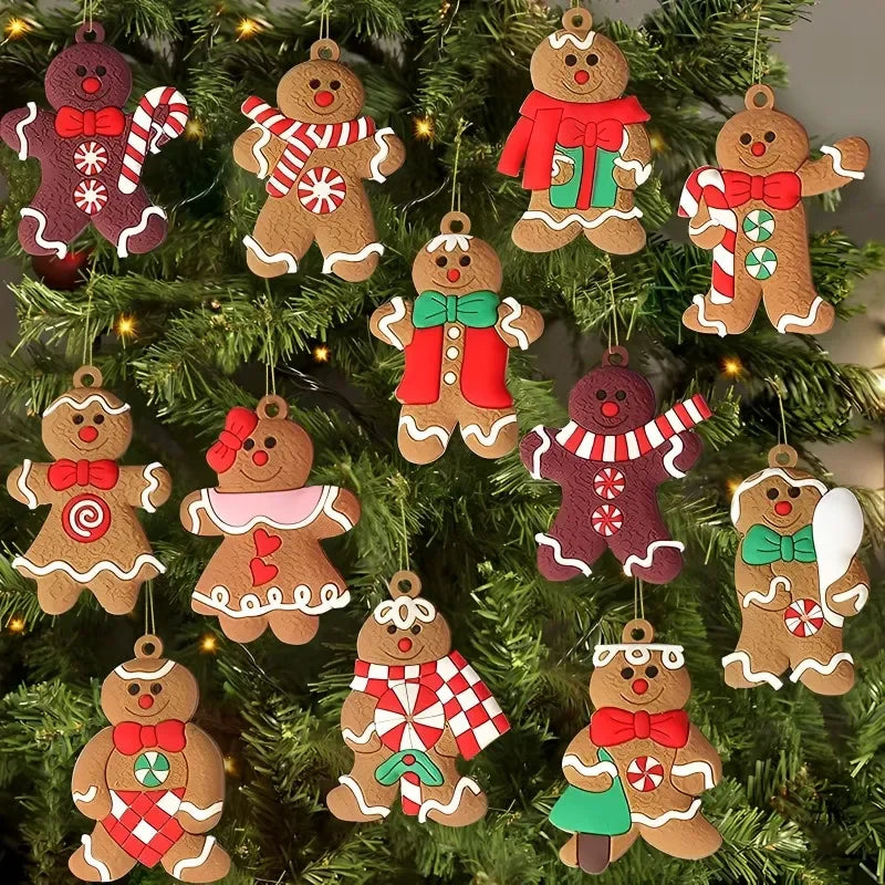 Gingerbread Man Christmas Tree Ornaments - Festive Decor