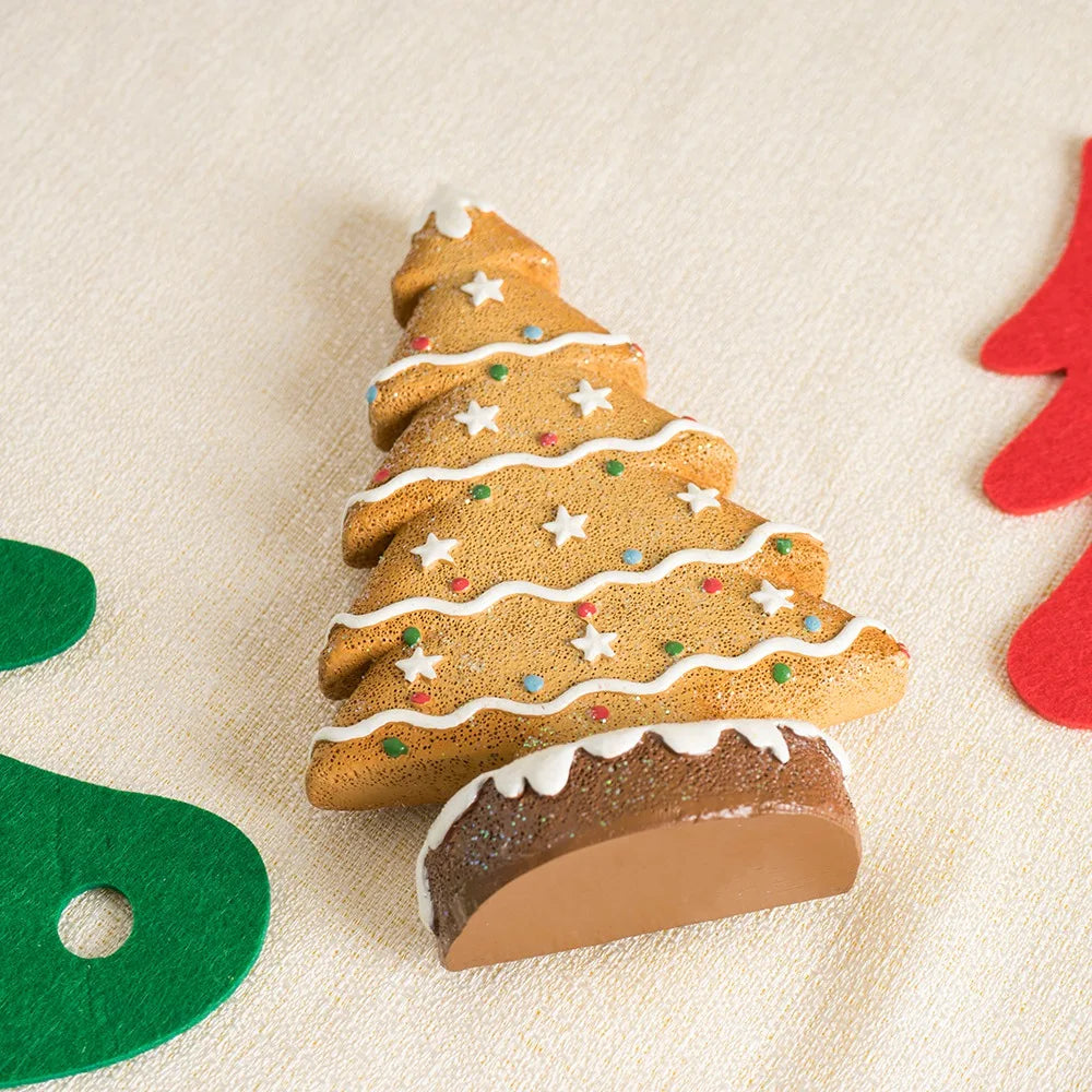 Charming 15cm Gingerbread Christmas Tree Figurine - Image 5