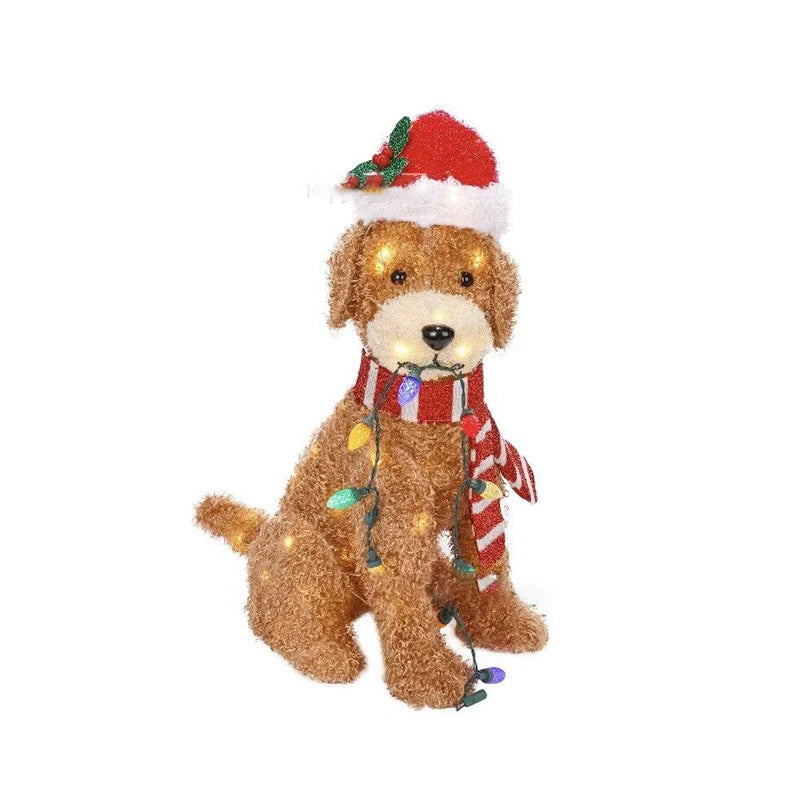 Illuminated Acrylic Dog Garden Stake for Christmas - Image 20