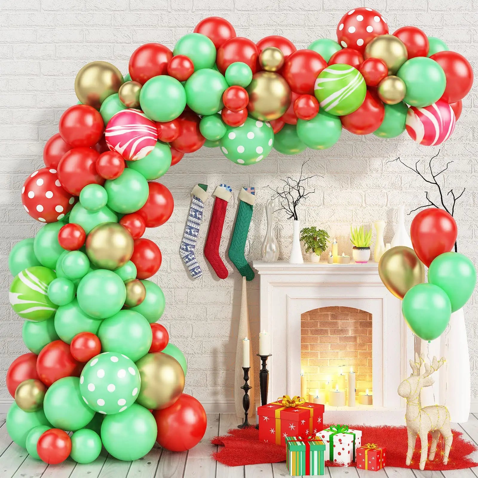 Festive Christmas Balloon Arch Kit - Santa & Gifts - Image 45