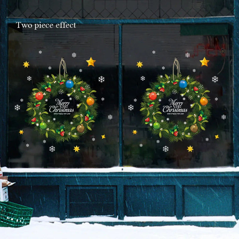 Festive Double-Sided Christmas Vine Wall Stickers - Image 6