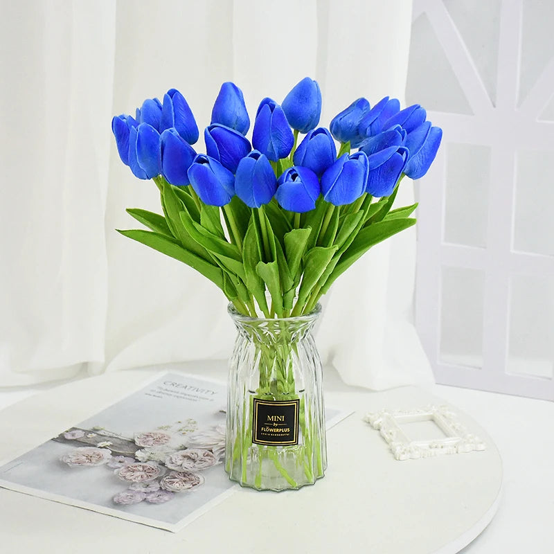 10/30pcs Realistic Artificial Tulip Flowers for Holiday Decor - Image 23