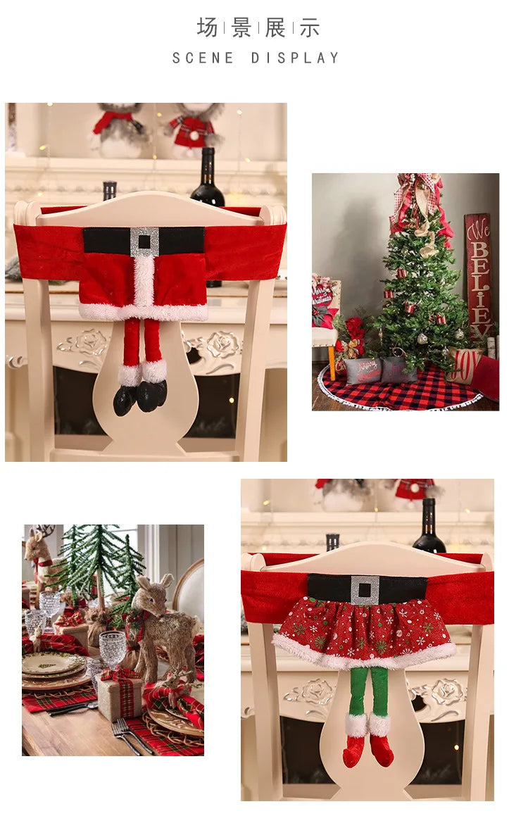 Festive Santa Belt Chair Covers - Christmas Decor - Image 13