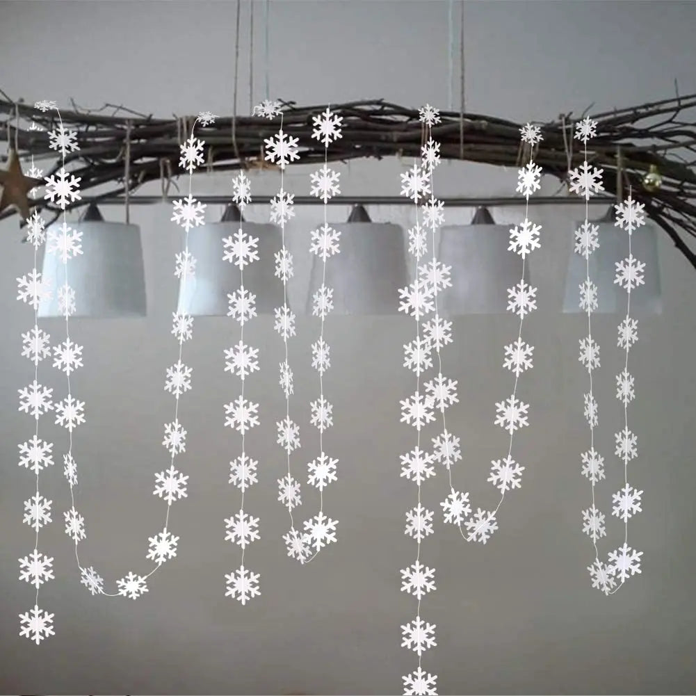 Charming Royal Blue Snowflake Garland for Christmas Decor - Image 23